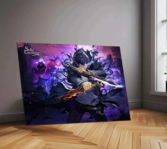 Solo Leveling Metal Poster | Sung Jin-Woo Shadow Monarch Wall Art | Anime Manhwa Decor 14 - TURTLEWINGS