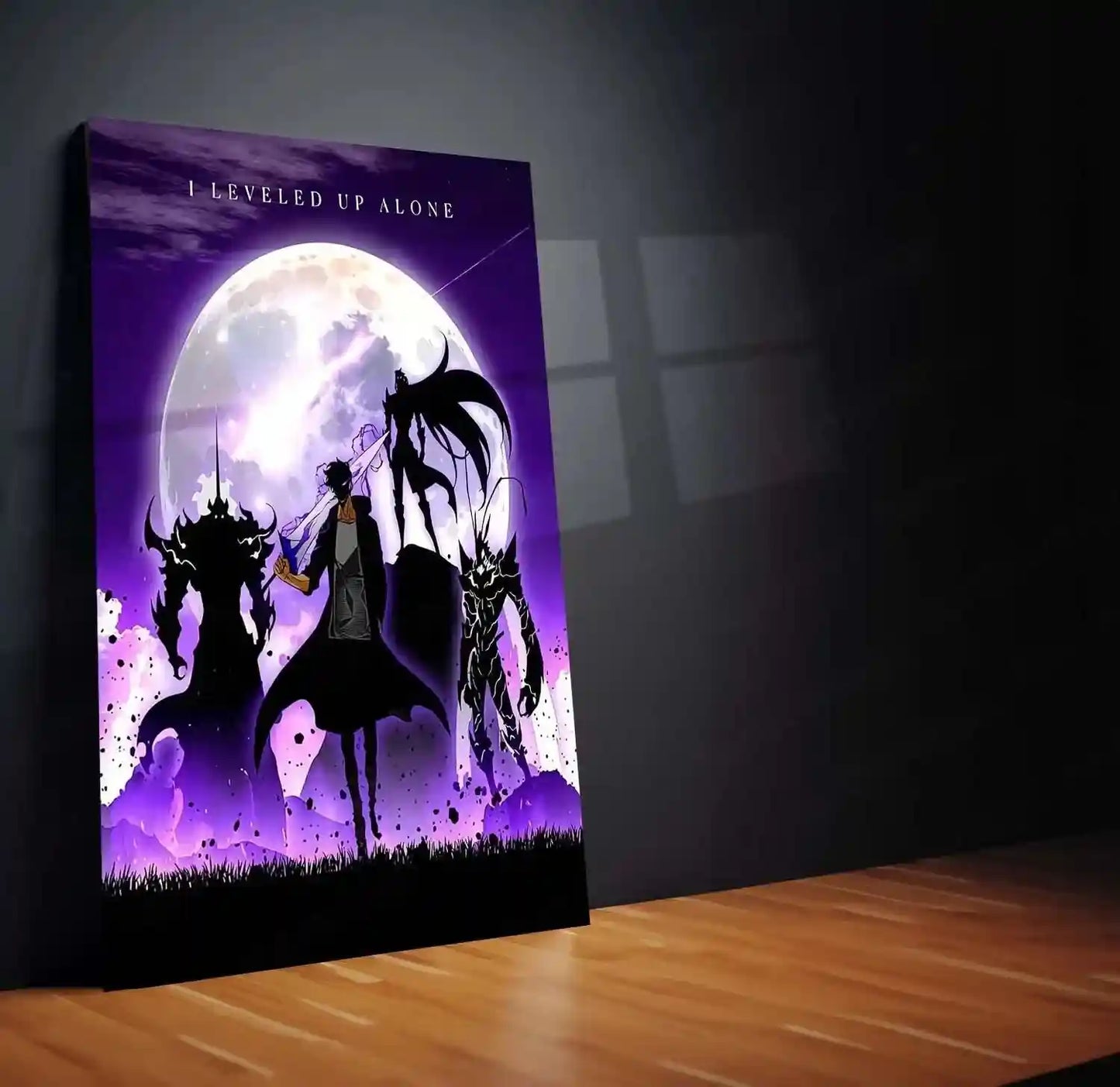 Solo Leveling Metal Poster | Sung Jin-Woo Shadow Monarch Wall Art | Anime Manhwa Decor 01 - TURTLEWINGS