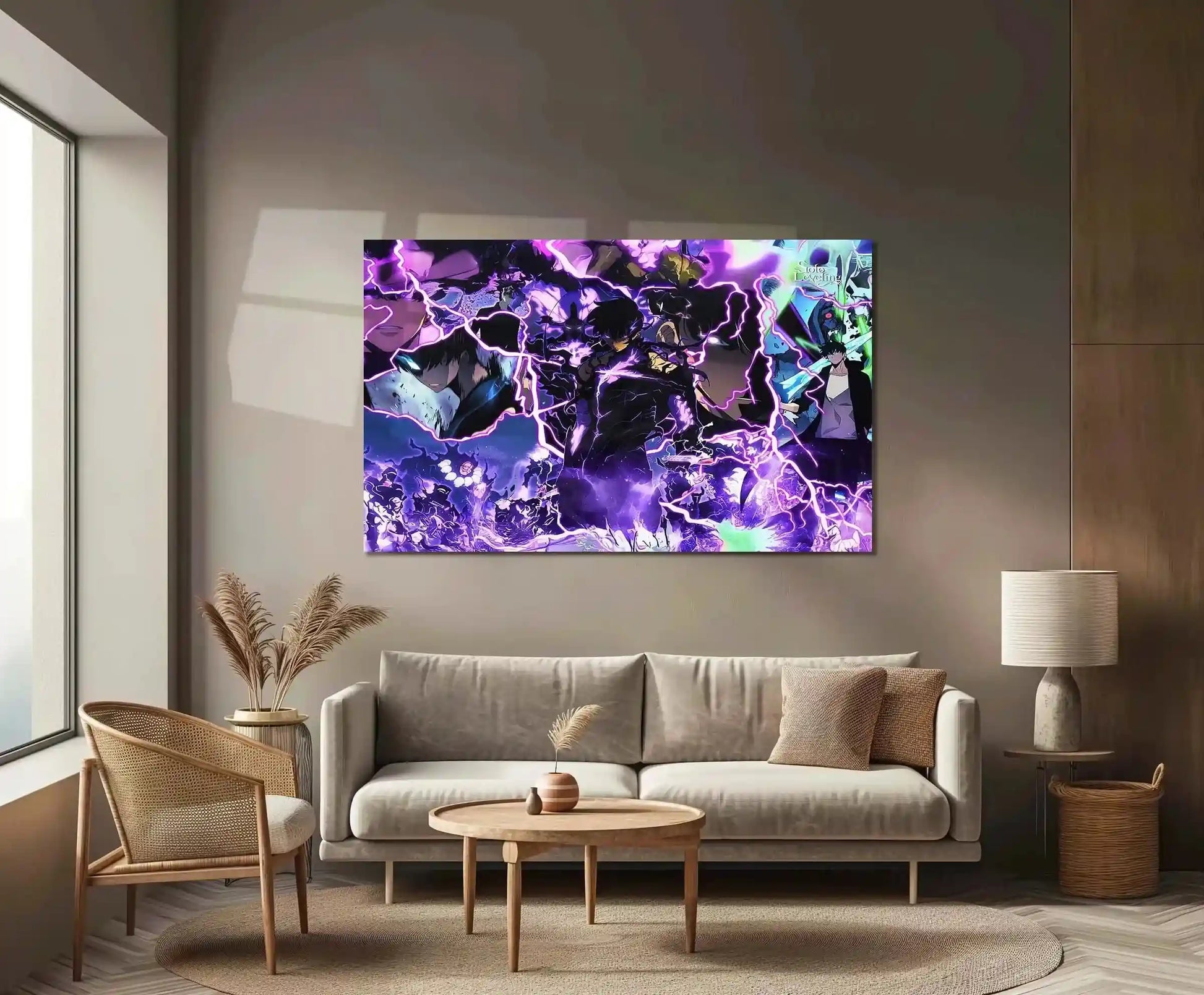 Solo Leveling Metal Poster | Sung Jin-Woo Shadow Monarch Wall Art | Anime Manhwa Decor 02 - TURTLEWINGS