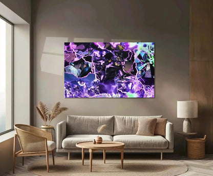 Solo Leveling Metal Poster | Sung Jin-Woo Shadow Monarch Wall Art | Anime Manhwa Decor 02 - TURTLEWINGS