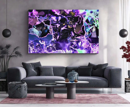 Solo Leveling Metal Poster | Sung Jin-Woo Shadow Monarch Wall Art | Anime Manhwa Decor 02 - TURTLEWINGS