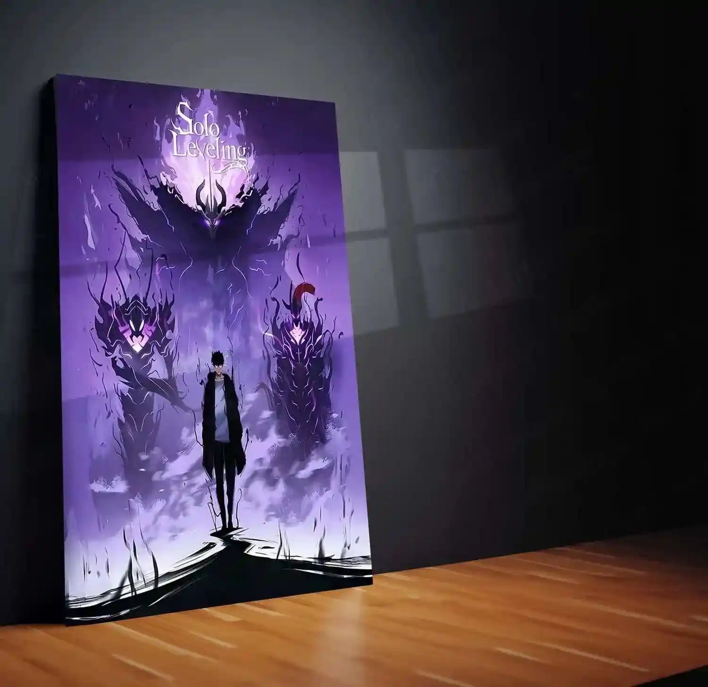 Solo Leveling Metal Poster | Sung Jin-Woo Shadow Monarch Wall Art | Anime Manhwa Decor 03 - TURTLEWINGS