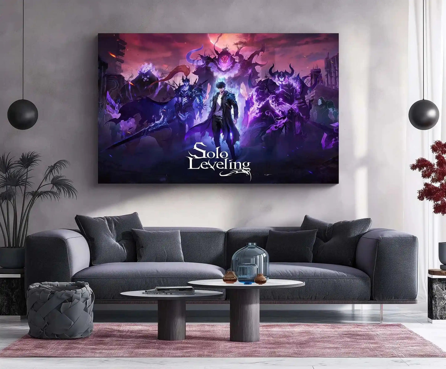 Solo Leveling Metal Poster | Sung Jin-Woo Shadow Monarch Wall Art | Anime Manhwa Decor 04 - TURTLEWINGS