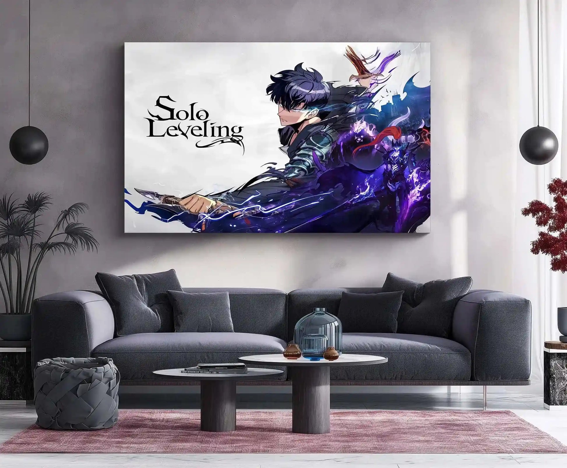 Solo Leveling Metal Poster | Sung Jin-Woo Shadow Monarch Wall Art | Anime Manhwa Decor 06 - TURTLEWINGS