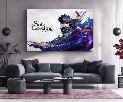 Solo Leveling Metal Poster | Sung Jin-Woo Shadow Monarch Wall Art | Anime Manhwa Decor 06 - TURTLEWINGS