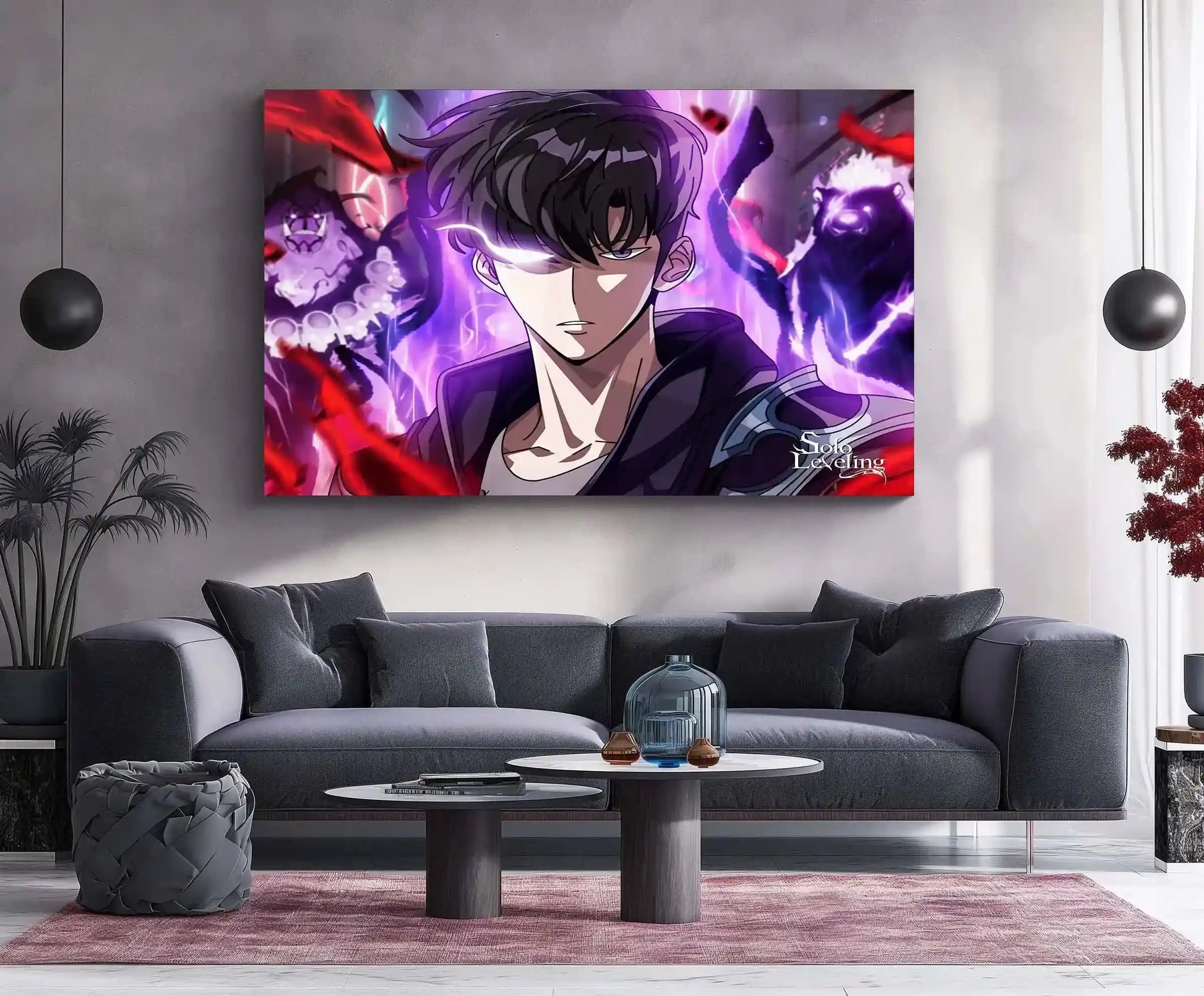 Solo Leveling Metal Poster | Sung Jin-Woo Shadow Monarch Wall Art | Anime Manhwa Decor 07 - TURTLEWINGS