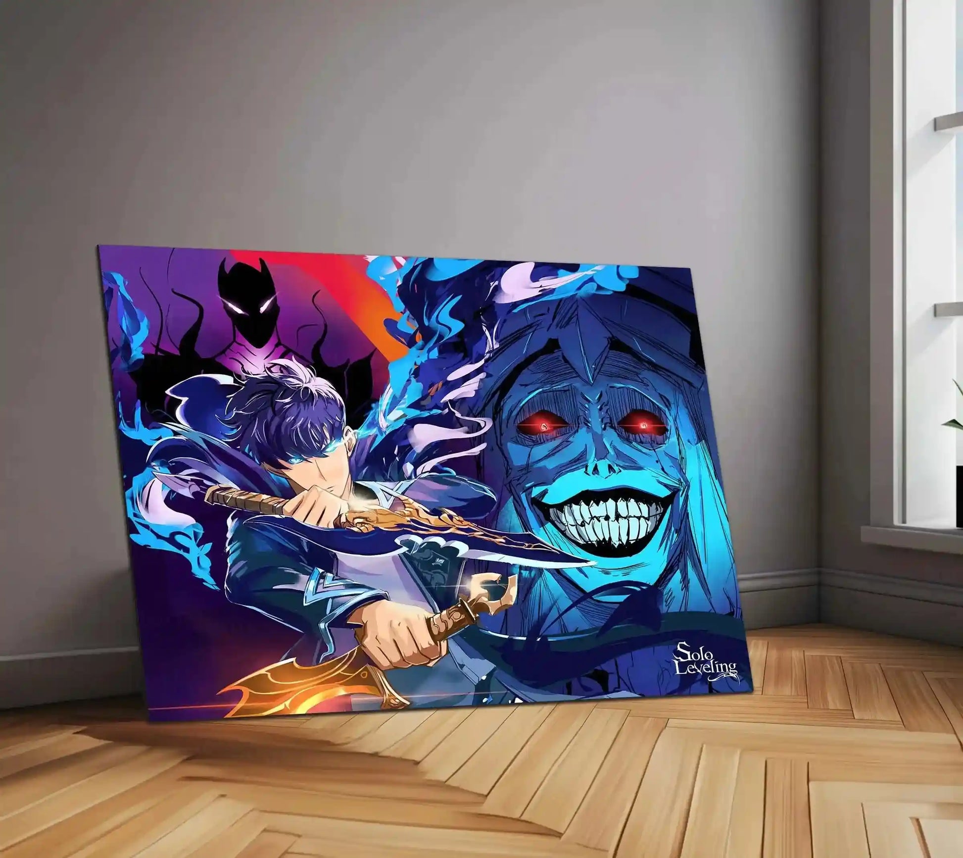Solo Leveling Metal Poster | Sung Jin-Woo Shadow Monarch Wall Art | Anime Manhwa Decor 08 - TURTLEWINGS