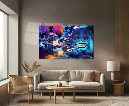 Solo Leveling Metal Poster | Sung Jin-Woo Shadow Monarch Wall Art | Anime Manhwa Decor 08 - TURTLEWINGS