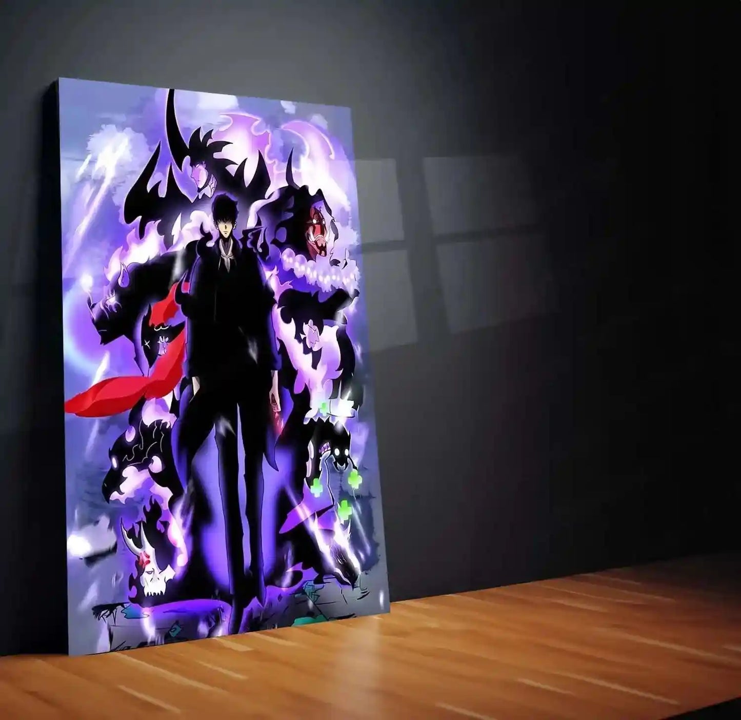 Solo Leveling Metal Poster | Sung Jin-Woo Shadow Monarch Wall Art | Anime Manhwa Decor 09 - TURTLEWINGS