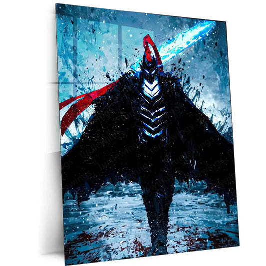 Solo Leveling Metal Poster | Sung Jin-Woo Shadow Monarch Wall Art | Anime Manhwa Decor 17 - TURTLEWINGS