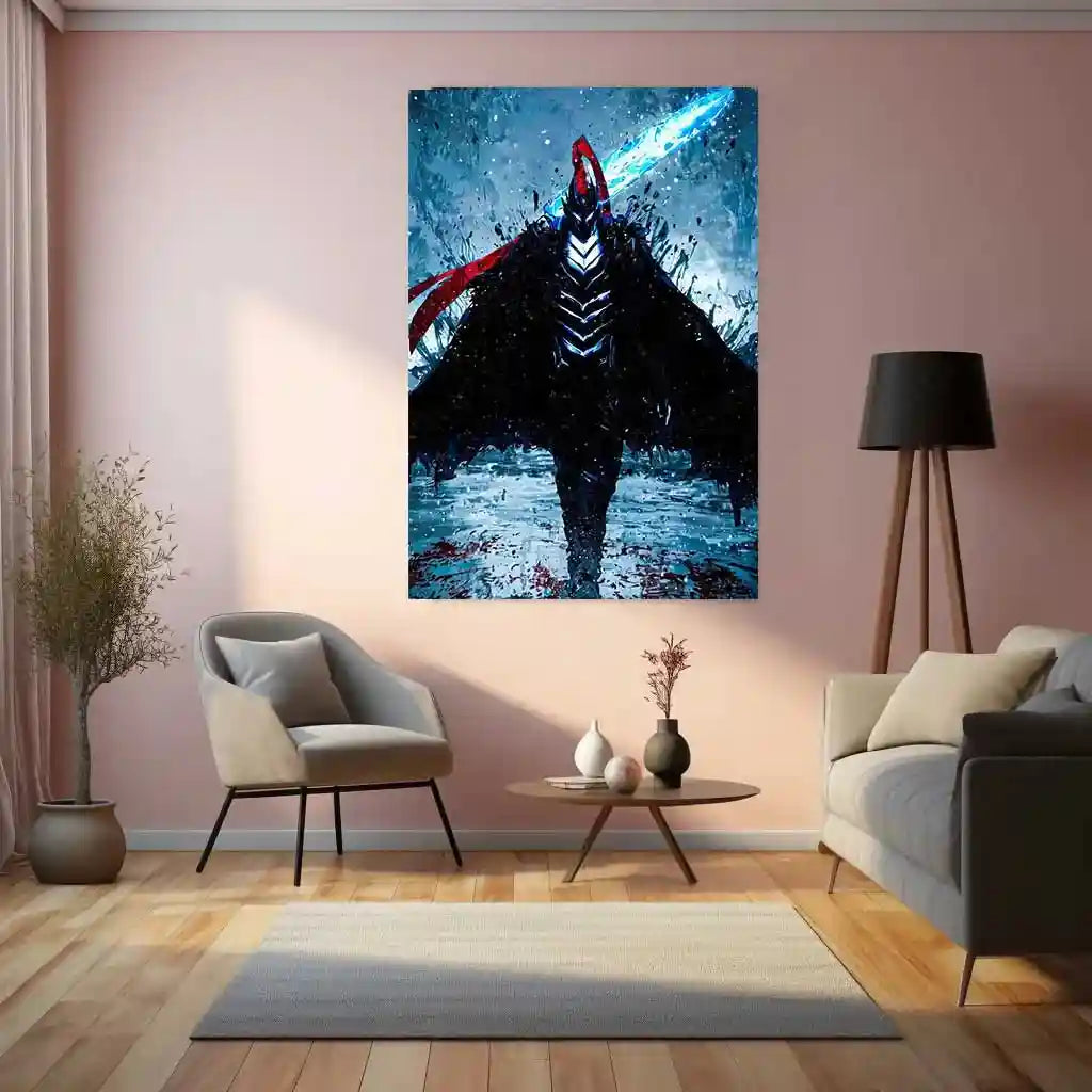 Solo Leveling Metal Poster | Sung Jin-Woo Shadow Monarch Wall Art | Anime Manhwa Decor 17 - TURTLEWINGS