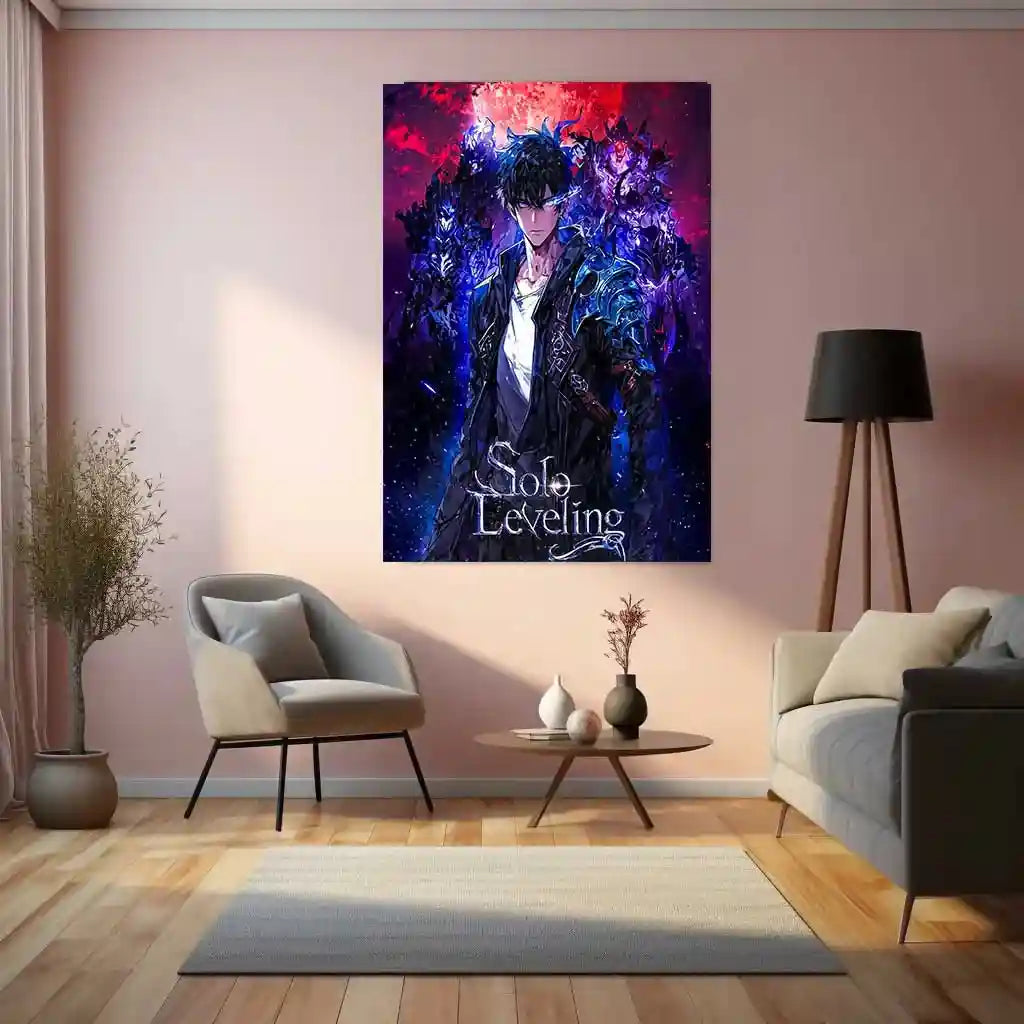 Solo Leveling Metal Poster | Sung Jin-Woo Shadow Monarch Wall Art | Anime Manhwa Decor 18 - TURTLEWINGS