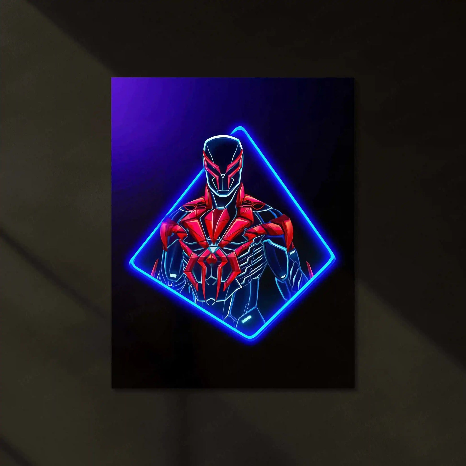 The Spider-Man Neon LED Metal Poster â Marvel Superhero Wall Art - TURTLEWINGS