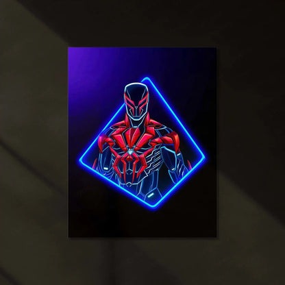 The Spider-Man Neon LED Metal Poster â Marvel Superhero Wall Art - TURTLEWINGS