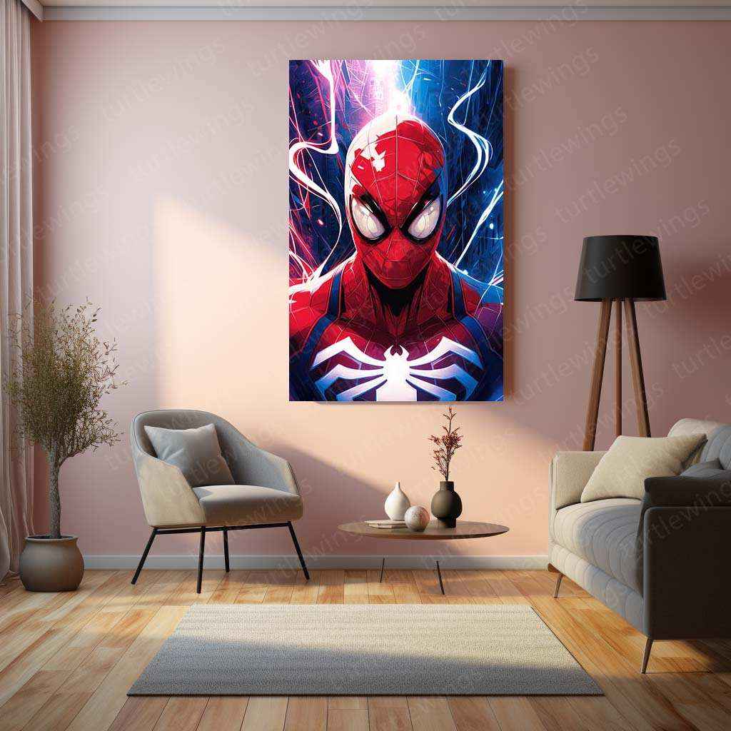 Spider-Man Metal Poster – Web-Slinging Hero | Marvel Comics Wall Art - TURTLEWINGS