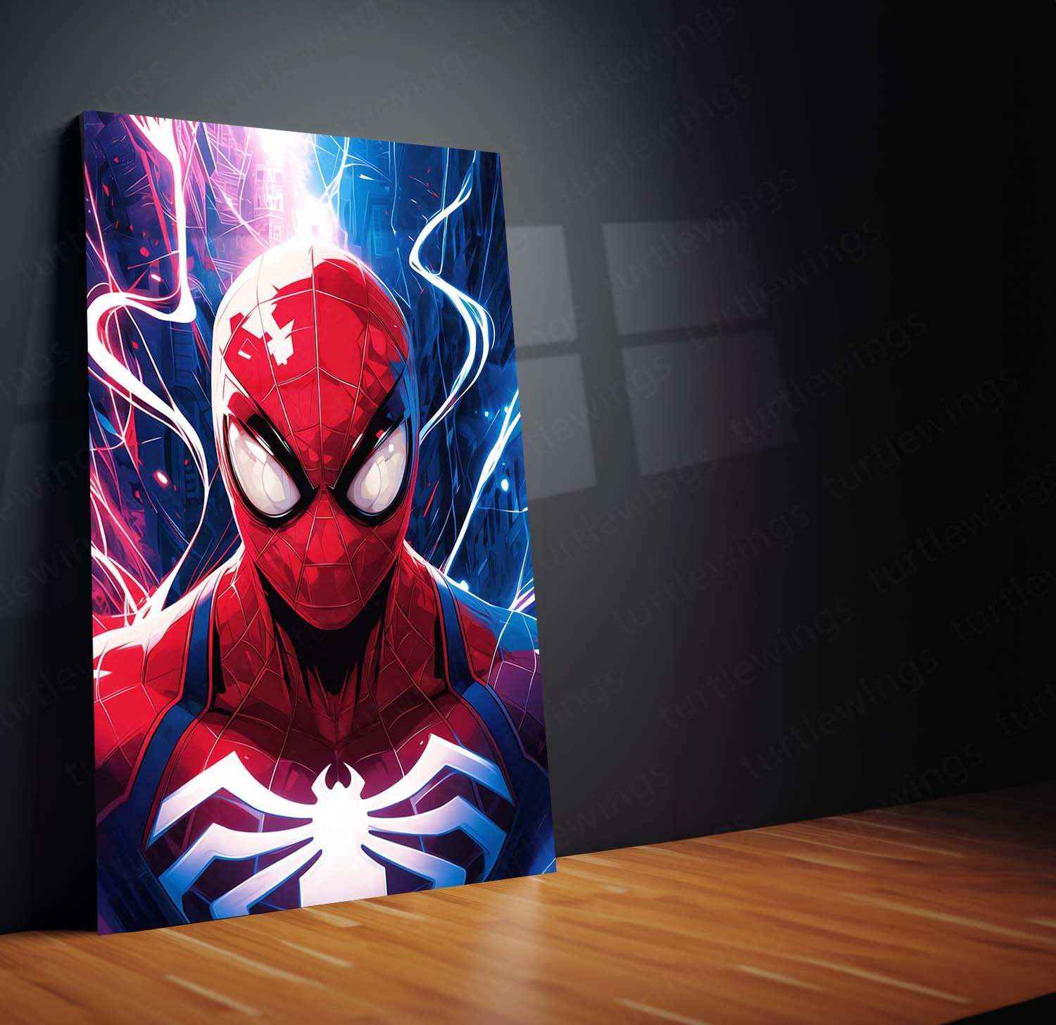 Spider-Man Metal Poster – Web-Slinging Hero | Marvel Comics Wall Art - TURTLEWINGS