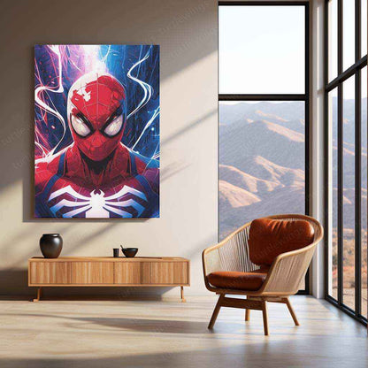 Spider-Man Metal Poster – Web-Slinging Hero | Marvel Comics Wall Art - TURTLEWINGS