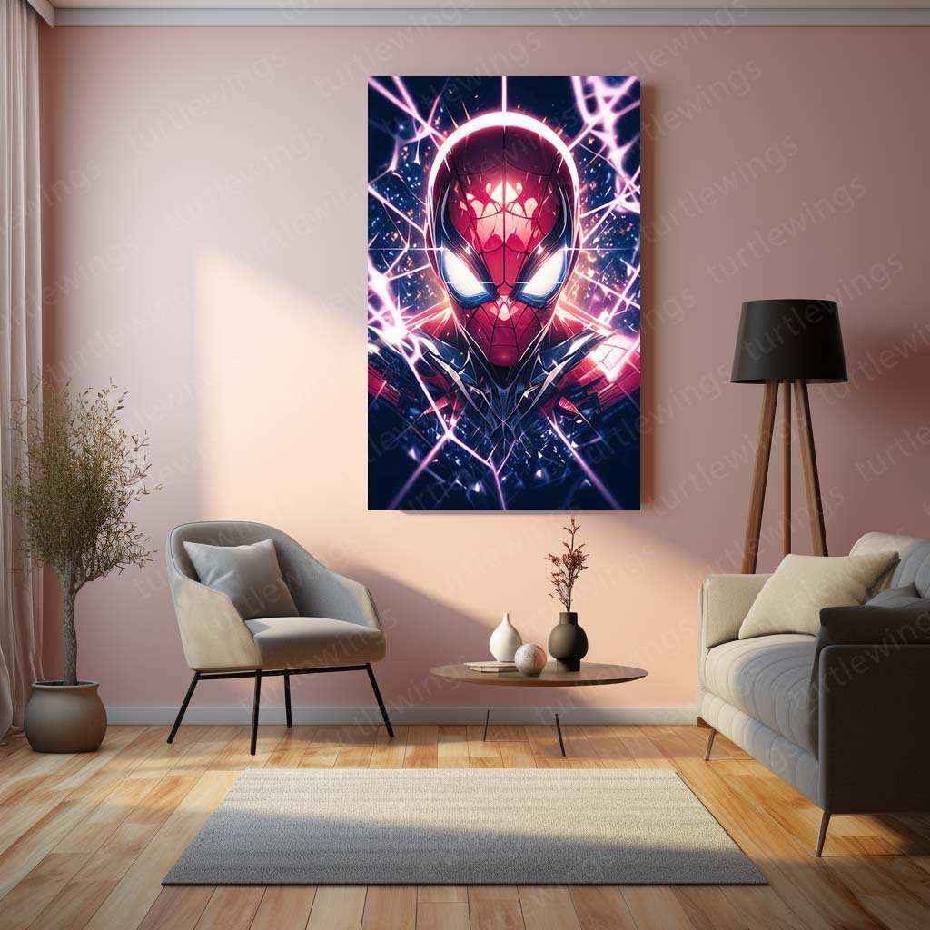 Spider-Man Metal Poster – Web-Slinging Hero | Marvel Comics Wall Art 2 - TURTLEWINGS
