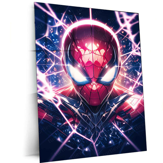 Spider-Man Metal Poster – Web-Slinging Hero | Marvel Comics Wall Art 2 - TURTLEWINGS