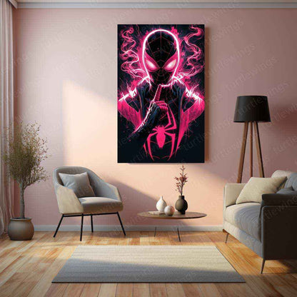 Spider-Man Metal Poster – Web-Slinging Hero | Marvel Comics Wall Art 4 - TURTLEWINGS
