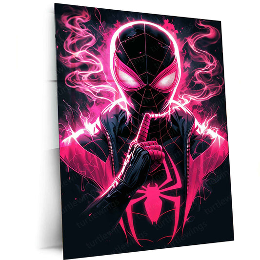 Spider-Man Metal Poster – Web-Slinging Hero | Marvel Comics Wall Art 4 - TURTLEWINGS
