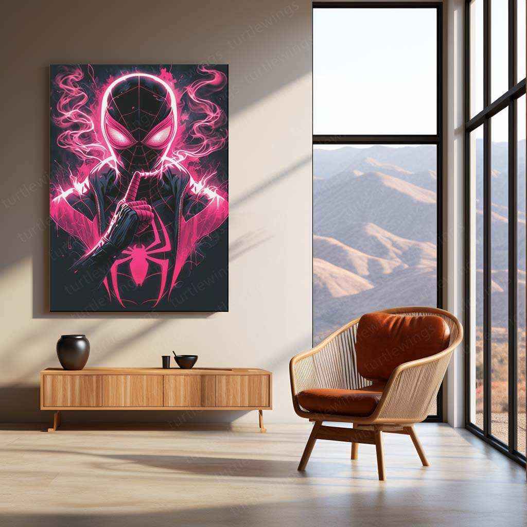 Spider-Man Metal Poster – Web-Slinging Hero | Marvel Comics Wall Art 4 - TURTLEWINGS