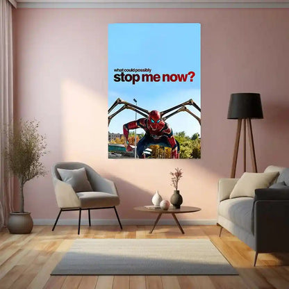 Quote Metal Poster | Spider-Man – What Could Possibly Stop Me Now? Metal Frame Unstoppable Mindset, Limitless Power & Modern Hero Motivation Wall Art | Superhero Quote Metal Poster - TURTLEWINGS 