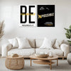 Motivational Metal Poster Set of 2 – Inspirational Quote Wall Frame Décor