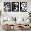 Rebel Renaissance – Luxury Street Art Metal Poster Set of 3 | Modern Luxury Wall Frames | Bold Urban Aesthetic