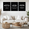 Motivational Metal Poster Set of 3 – Inspirational Wall Frame Decoretal wall frame set 02