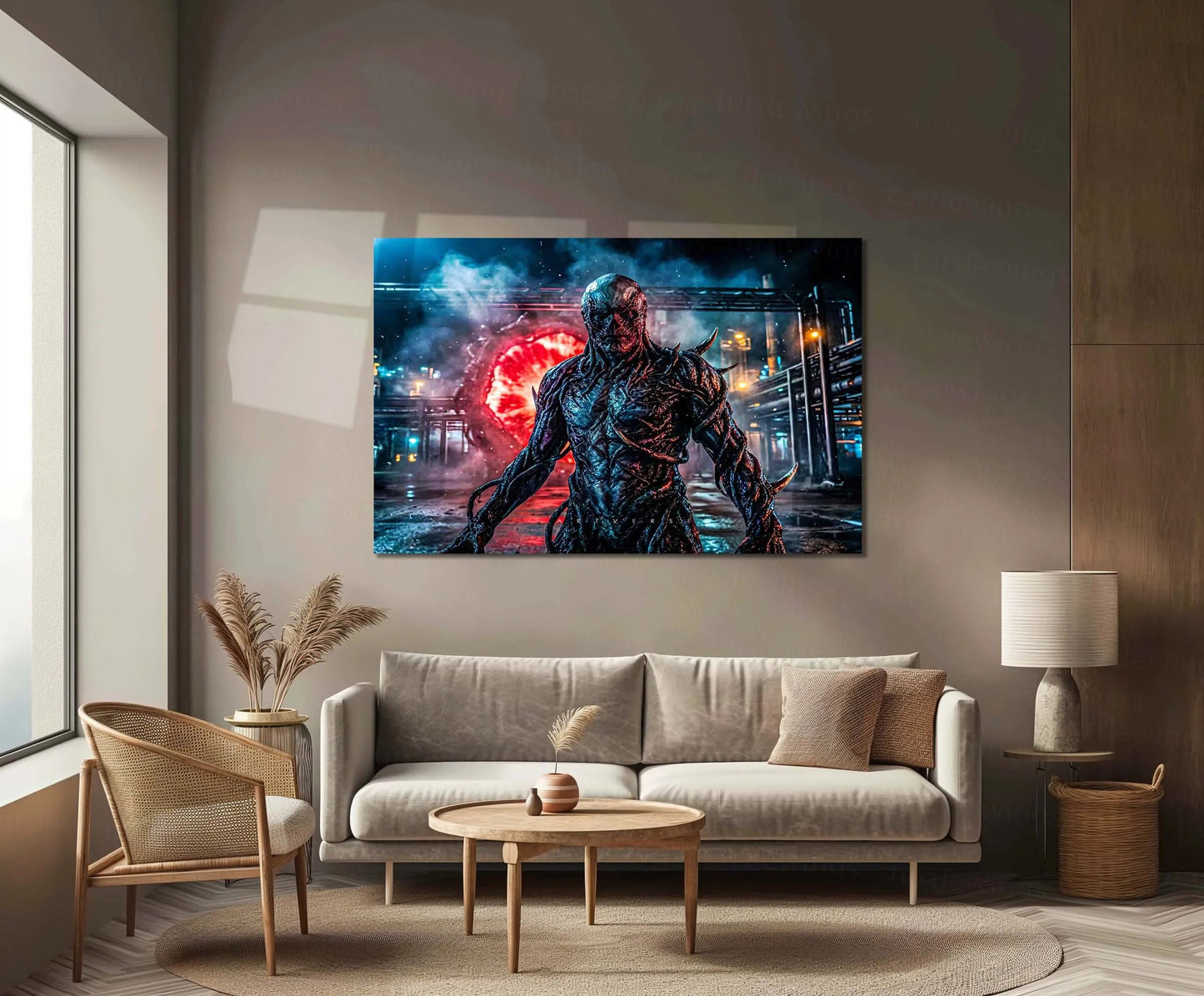Movies & Series Metal Poster | Stranger Things Metal Frame | Dark Sci-Fi Wall Art | Upside Down Inspired Metal Poster - TURTLEWINGS