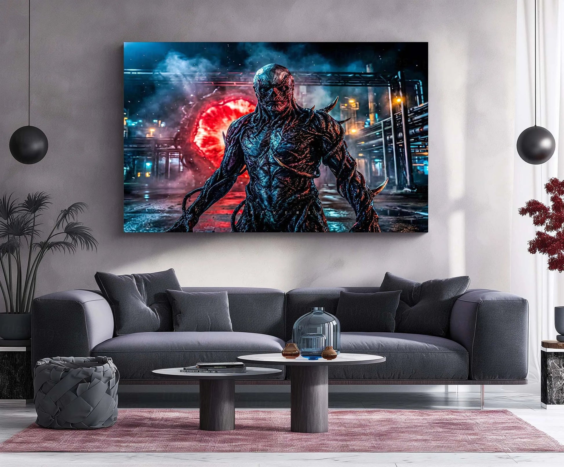 Movies & Series Metal Poster | Stranger Things Metal Frame | Dark Sci-Fi Wall Art | Upside Down Inspired Metal Poster - TURTLEWINGS