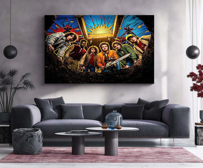 Movies & Series Metal Poster | Stranger Things Metal Frame | Dark Sci-Fi Wall Art | Upside Down Inspired Metal Poster 02 - TURTLEWINGS