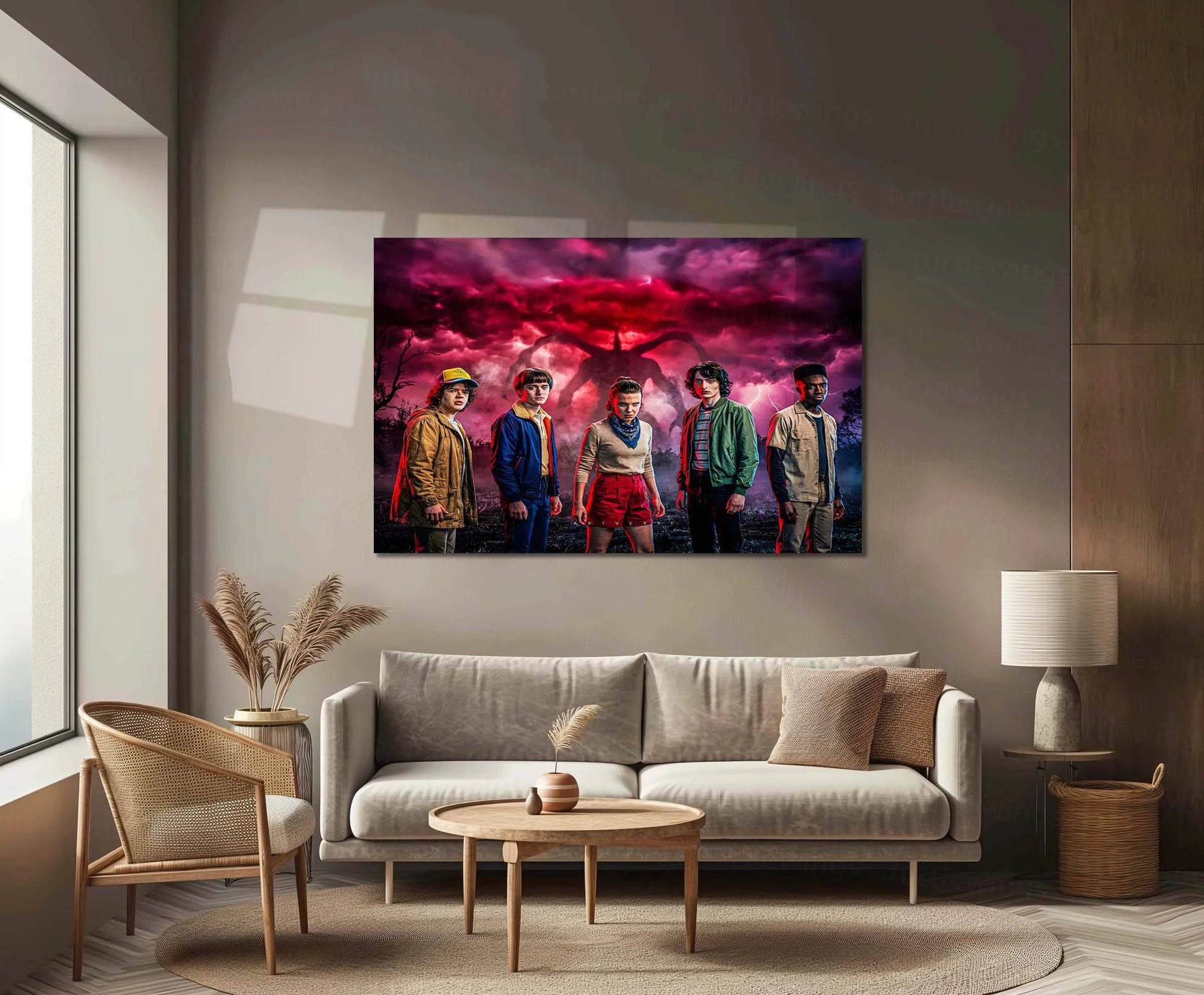 Movies & Series Metal Poster | Stranger Things Metal Frame | Dark Sci-Fi Wall Art | Upside Down Inspired Metal Poster 03 - TURTLEWINGS