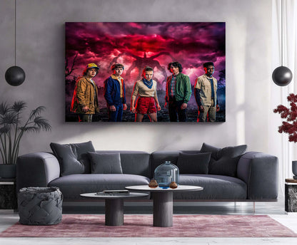 Movies & Series Metal Poster | Stranger Things Metal Frame | Dark Sci-Fi Wall Art | Upside Down Inspired Metal Poster 03 - TURTLEWINGS