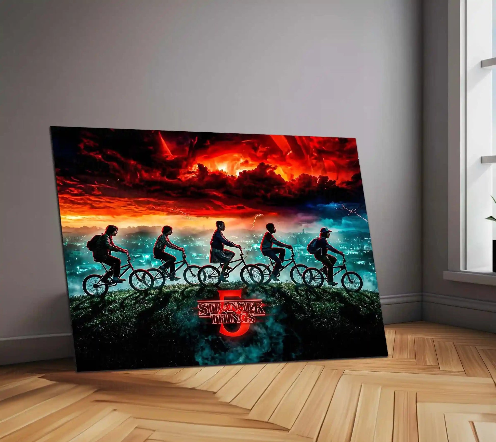 Movies & Series Metal Poster | Stranger Things Metal Frame | Dark Sci-Fi Wall Art | Upside Down Inspired Metal Poster 04 - TURTLEWINGS