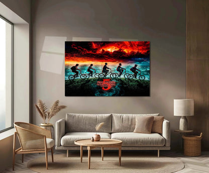 Movies & Series Metal Poster | Stranger Things Metal Frame | Dark Sci-Fi Wall Art | Upside Down Inspired Metal Poster 04 - TURTLEWINGS