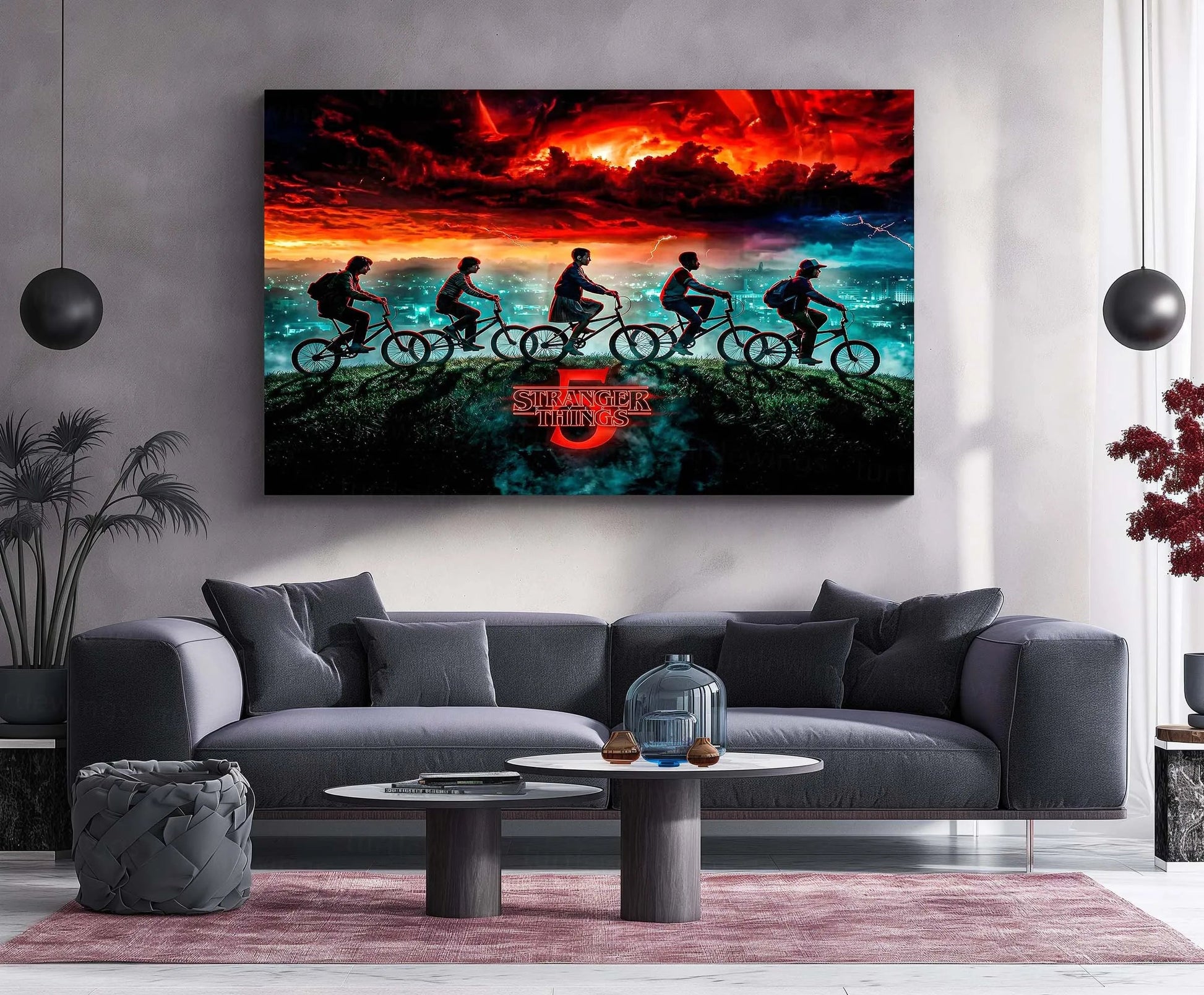 Movies & Series Metal Poster | Stranger Things Metal Frame | Dark Sci-Fi Wall Art | Upside Down Inspired Metal Poster 04 - TURTLEWINGS