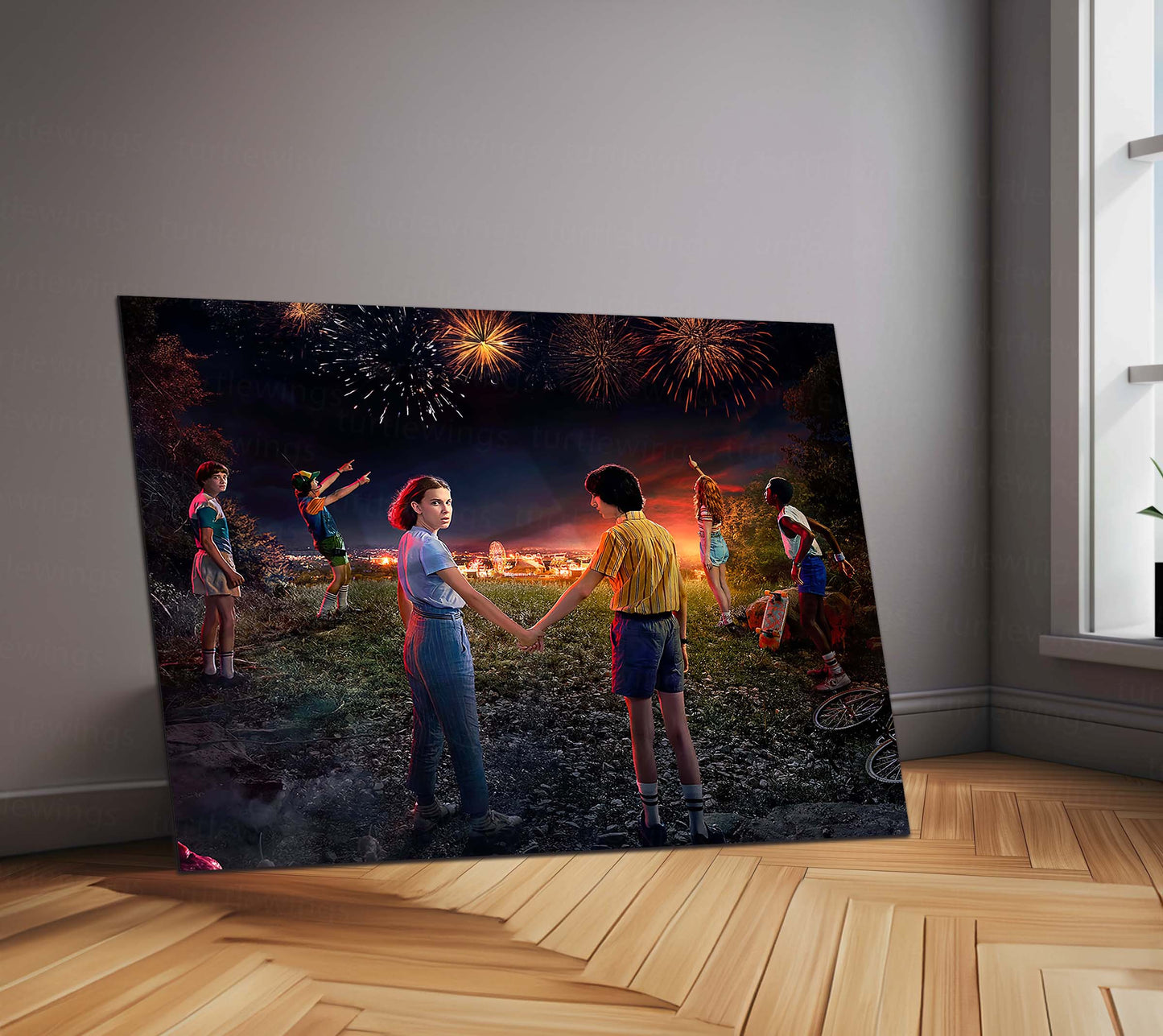 Stranger Things Season 3 (2019) – Metal Frame | Netflix Series Wall Art - TURTLEWINGS