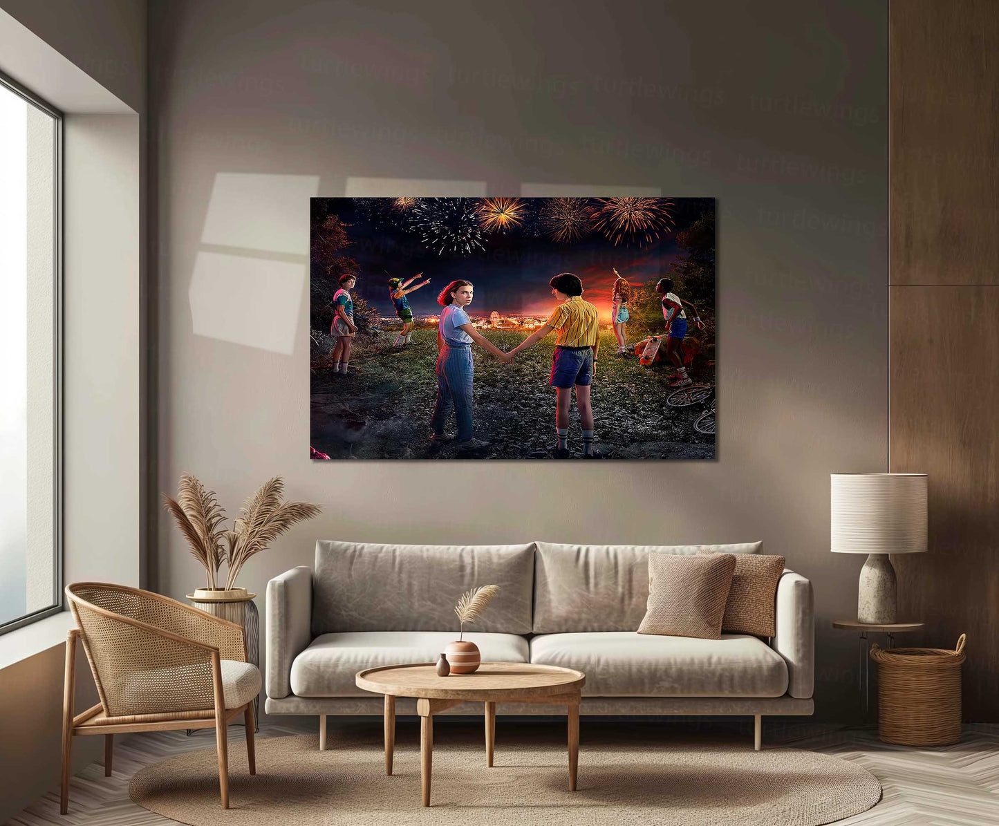 Stranger Things Season 3 (2019) – Metal Frame | Netflix Series Wall Art - TURTLEWINGS