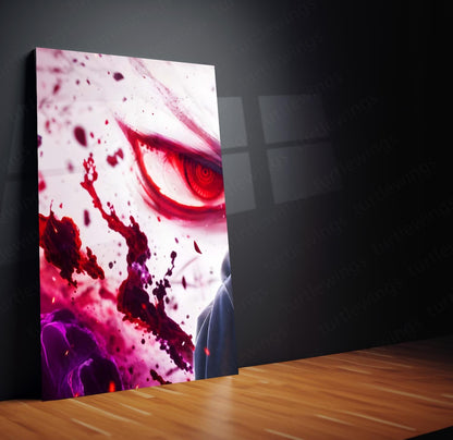 Anime Metal Poster Set of 3 | Ryomen Sukuna Crimson Eyes Triptych Wall Art