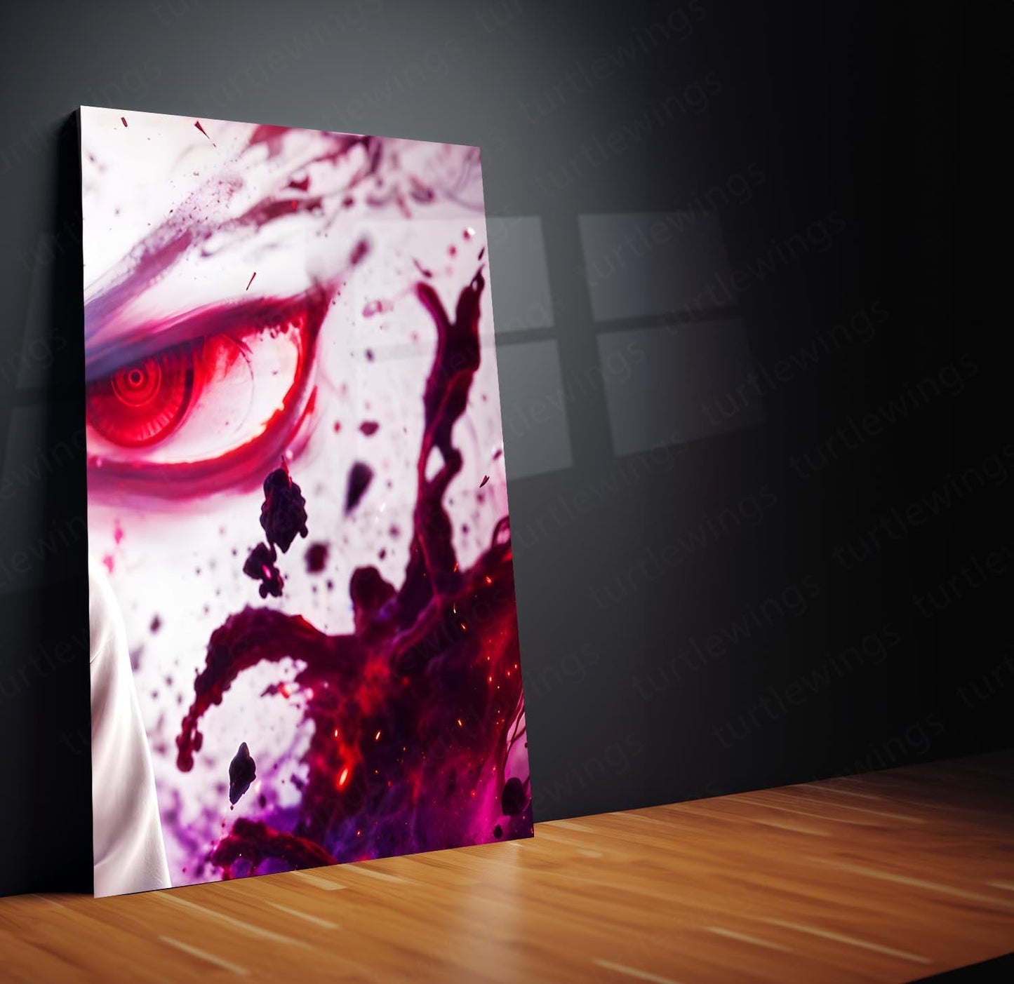 Anime Metal Poster Set of 3 | Ryomen Sukuna Crimson Eyes Triptych Wall Art