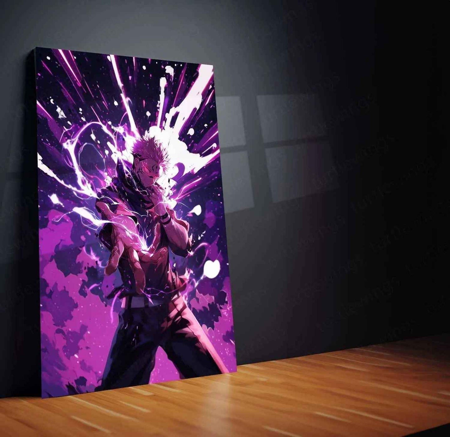 Sukuna Metal Poster – King of Curses | Jujutsu Kaisen Wall Art | Dark Power Decor - TURTLEWINGS