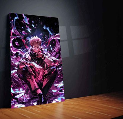 Sukuna Metal Poster – King of Curses | Jujutsu Kaisen Wall Art | Dark Power Decor 2 - TURTLEWINGS