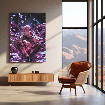 Sukuna Metal Poster – King of Curses | Jujutsu Kaisen Wall Art | Dark Power Decor 2 - TURTLEWINGS