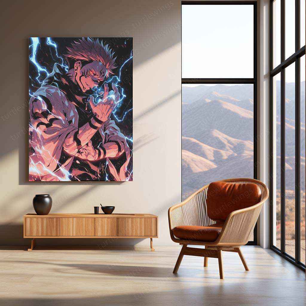 Sukuna Metal Poster – King of Curses | Jujutsu Kaisen Wall Art | Dark Power Decor 3 - TURTLEWINGS