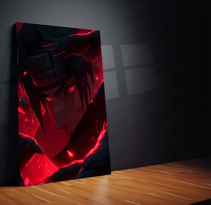Itachi Uchiha Close-Up Metal Frame – Naruto Anime Poster - TURTLEWINGS