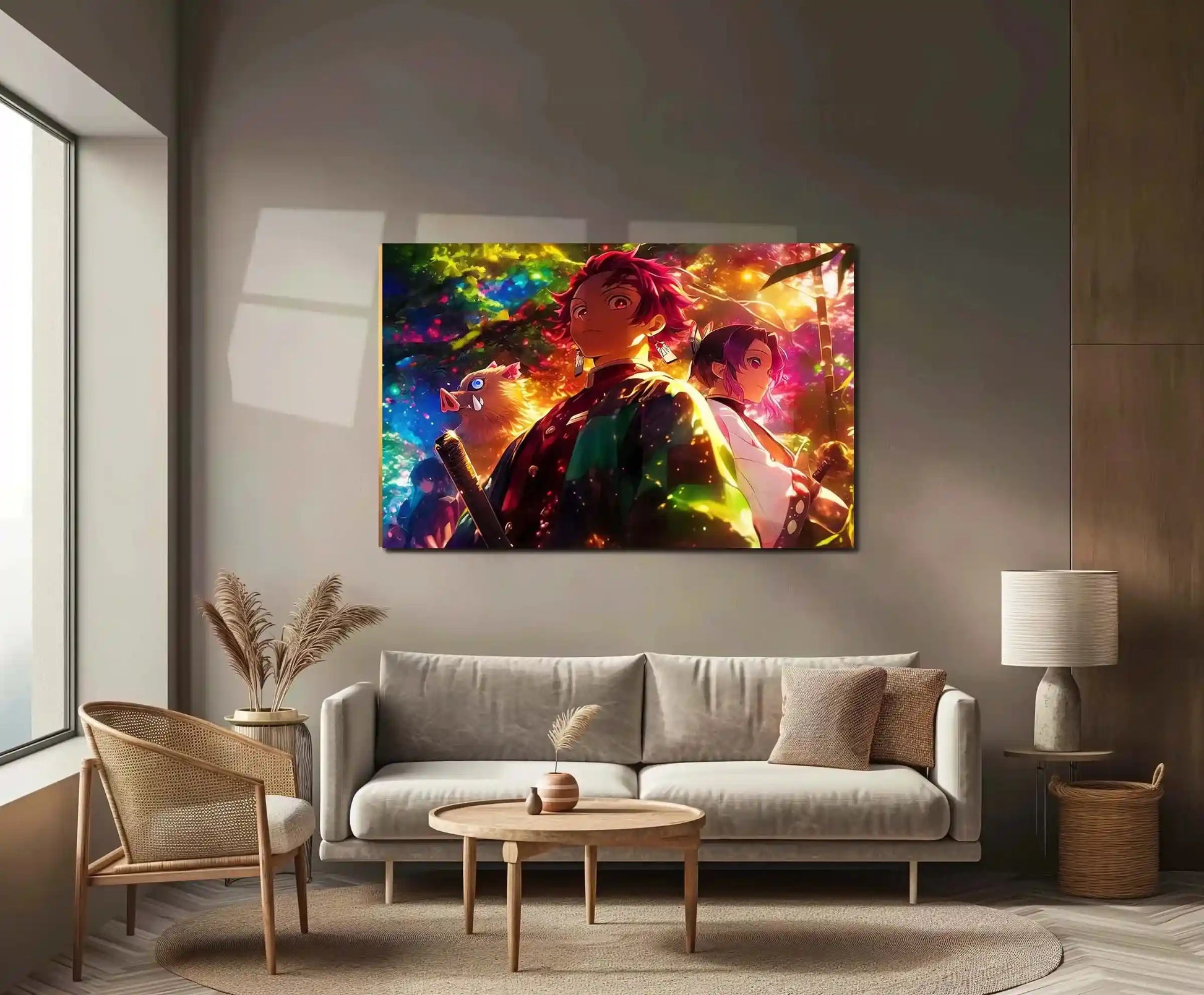 Tanjiro & Nezuko Metal Poster | Demon Slayer Anime Wall Art | Sibling Bond Aesthetic - TURTLEWINGS