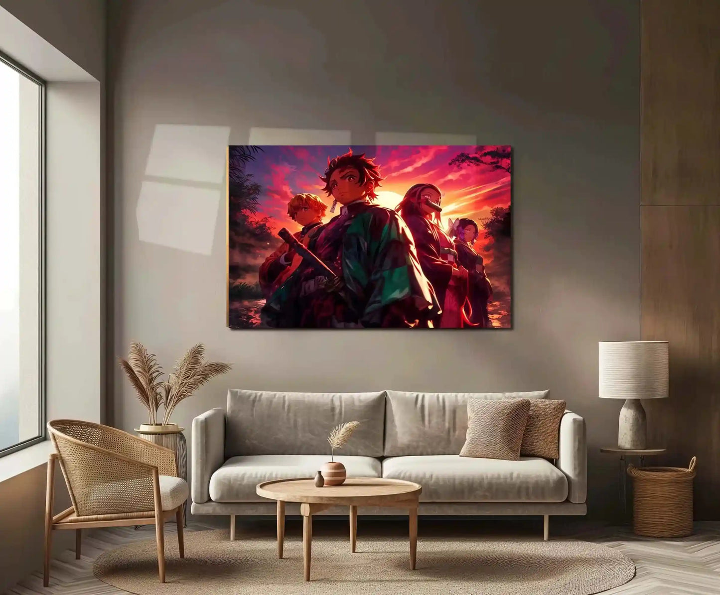 Anime Metal Poster | Demon Slayer Anime Wall Art | Sibling Bond Aesthetic - TURTLEWINGS