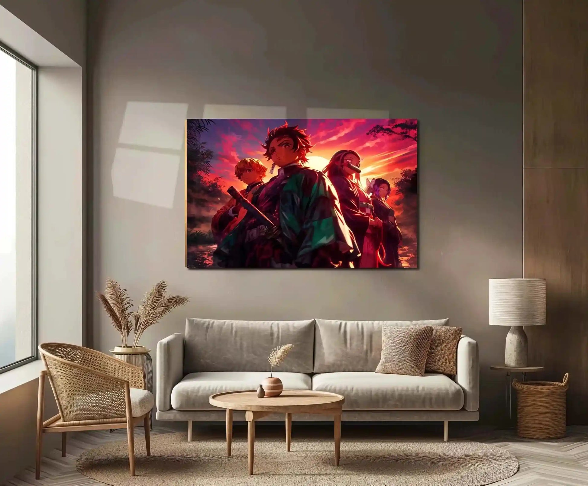 Anime Metal Poster | Demon Slayer Anime Wall Art | Sibling Bond Aesthetic - TURTLEWINGS